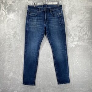 G-Star Raw Jeans men's 32x28 Lancet Skinny Fit Blue Denim Dark Wash Low Rise Y2K